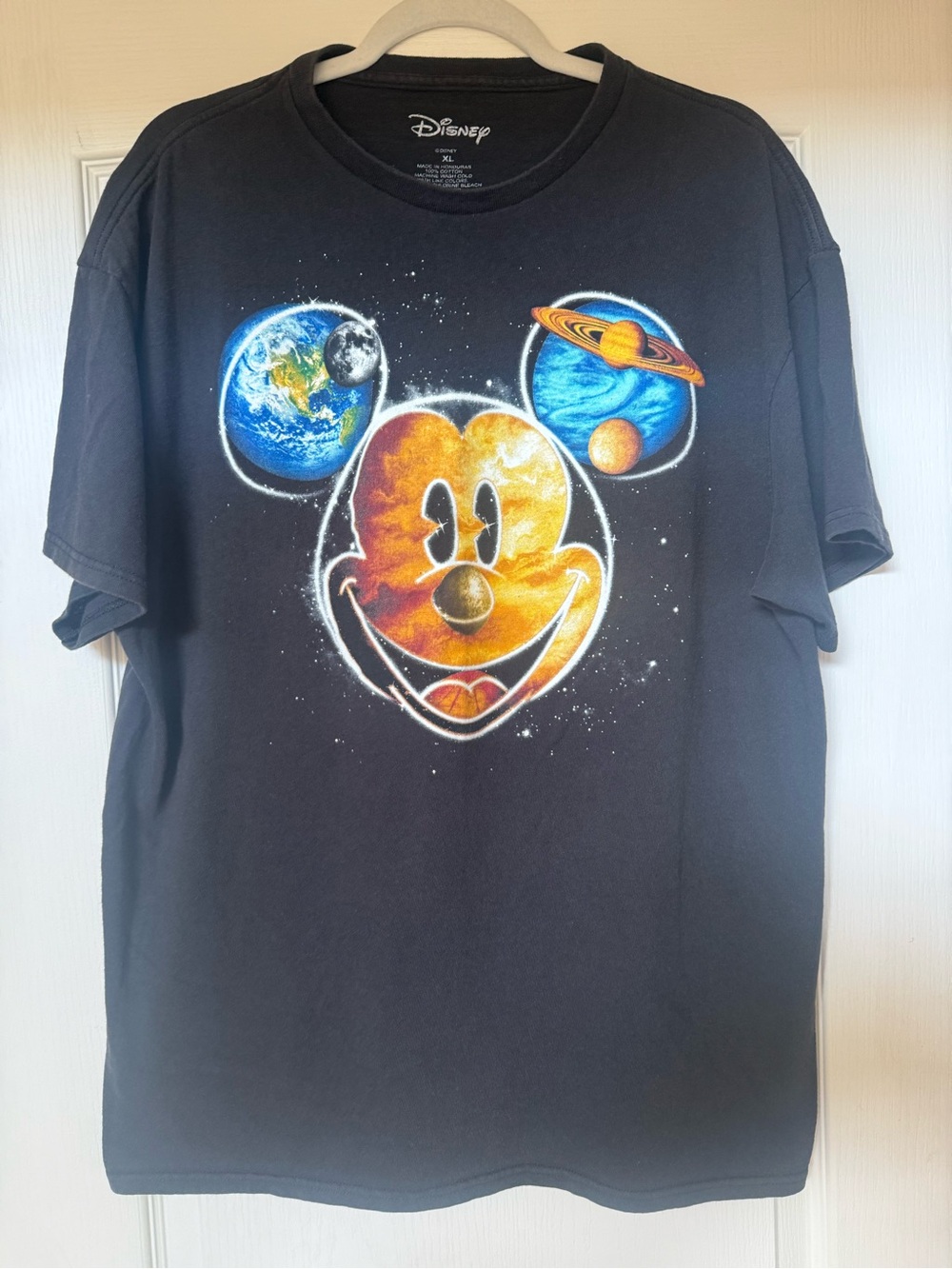 Mickey Mouse T-Shirt Disney Galaxy Space Planets Mens Size